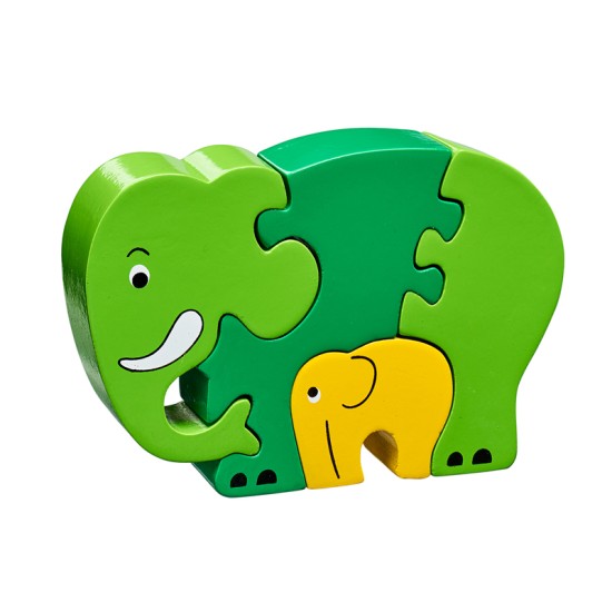 Green Elephant & Baby
