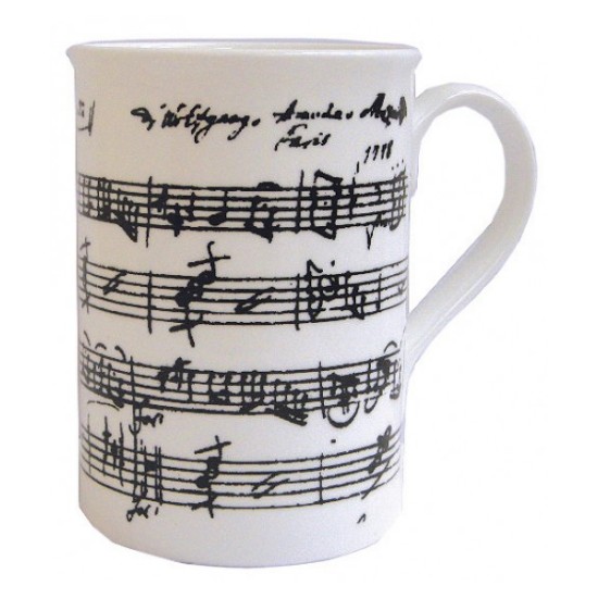 White Music Manuscript Mug